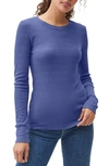 Michael Stars Juliet Long-sleeve Waffle-knit Tee In Mozaic
