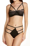 COQUETTE EMBELLISHED STRAPPY UNDERWIRE BRA & PANTIES