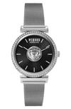 Versus Brick Lane Mesh Strap Watch, 34mm In Steel