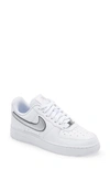 Nike Air Force 1 '07 Ess Sneakers In White/metallic Silver - White In White/ Metallic Silver/ Black