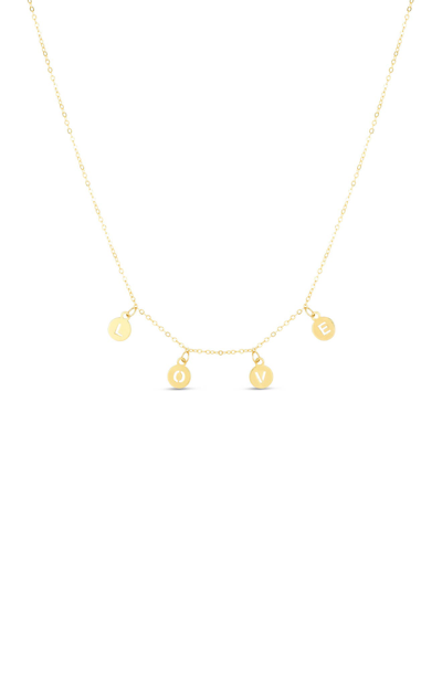 Karat Rush 14k Yellow Gold 'love' Charm Necklace