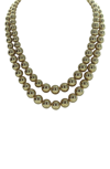 Olivia Welles 14k Gold Plated Double Strand Beaded Necklace In Metallic Gold