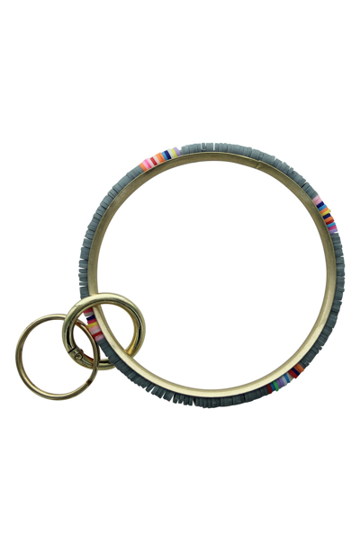 Olivia Welles Colorful Clay Bangle In Gray