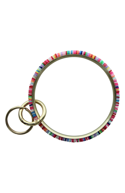Olivia Welles Colorful Clay Bangle In Multicolor
