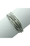 Olivia Welles Metallic Spring Wire Bracelet In Metallic Silver