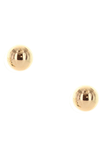 Olivia Welles 14k Gold Plated Ball Stud Earrings In Metallic Gold