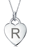 Bling Jewelry Stelring Silver Initial Pendant Necklace In Silver R