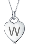 Bling Jewelry Stelring Silver Initial Pendant Necklace In Silver W