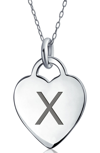 Bling Jewelry Stelring Silver Initial Pendant Necklace In Silver X