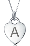 Bling Jewelry Stelring Silver Initial Pendant Necklace In Silver A