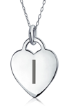 Bling Jewelry Stelring Silver Initial Pendant Necklace
