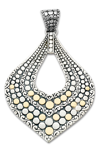 Samuel B. Sterling Silver 18k Yellow Gold Statement Pendant In Silver And Gold