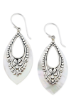 Samuel B. Sterling Silver & Mother Of Pearl Dangle Earrings In White
