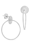 Sterling Forever Sterling Silver Solid Circle Drop Earrings