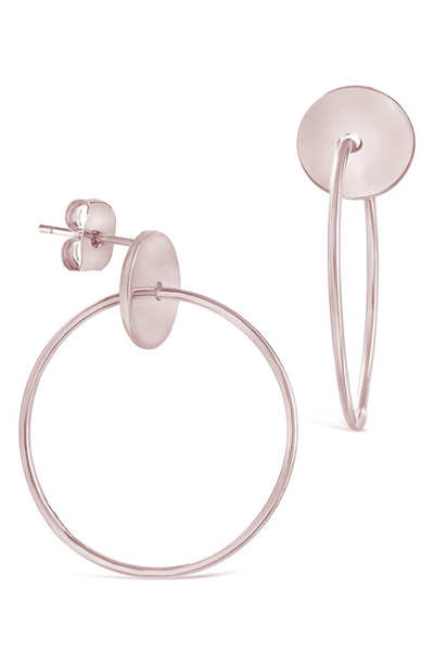 STERLING FOREVER STERLING FOREVER STERLING SILVER SOLID CIRCLE DROP EARRINGS