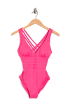 La Blanca Cross Back One-piece Swimsuit In Ginger