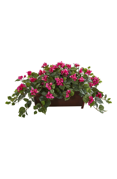 Nearly Natural 18" Artificial Bougainvillea Plant In Pink