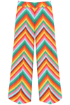 Valentino Multicolour Geometric-motif Cropped Trousers In Mixed Colours