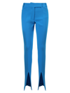 Attico Freja High-rise Techno Crêpe Pants In Blue