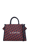 Lanvin Small Cabas Printed Coated Canvas Bag In Red