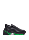 BOTTEGA VENETA FLASH SLIP ON BLACK LEATHER SNEAKERS