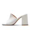 Gianvito Rossi Wynn Lambskin Block-heel Mule Sandals In White