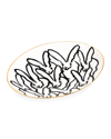 Hunt Slonem Rabbit Run Serving Platter With Gold Rim