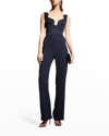 GALVAN SIREN SCALLOPED STRAIGHT-LEG JUMPSUIT