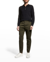 Theory Men's Terrance Neoteric Pants In Dark Olive