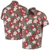 Foco Men's Crimson Oklahoma Sooners Floral Button-up Shirt In Crimson