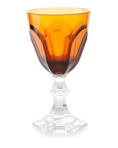 Mario Luca Giusti Dolce Vita Acrylic Wine Goblet Glass In Amber