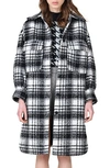 MOLLY BRACKEN OVERSIZE PLAID COAT