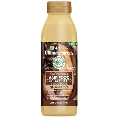 Garnier Ultimate Blends Cocoa Butter Shampoo For Dry, Curly Hair 350ml