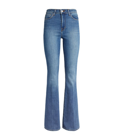 L Agence Flared Jeans In Blue