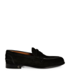 CHRISTIAN LOUBOUTIN NO PENNY SUEDE LOAFERS