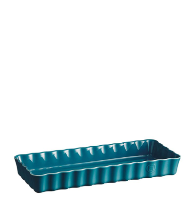 Emile Henry Ceramic Tart Dish (36.5cm) In Blue