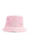 Isabel Marant Haley Denim Bucket Hat In Light Pink