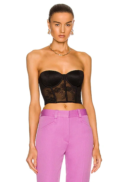 FLEUR DU MAL BOUQUET LACE STRAPLESS BUSTIER TOP