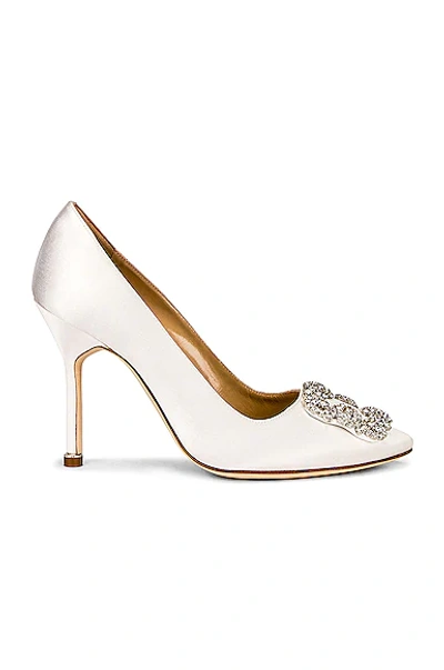 Manolo Blahnik Hangisi 105 Satin Heel In Lcrm 1309