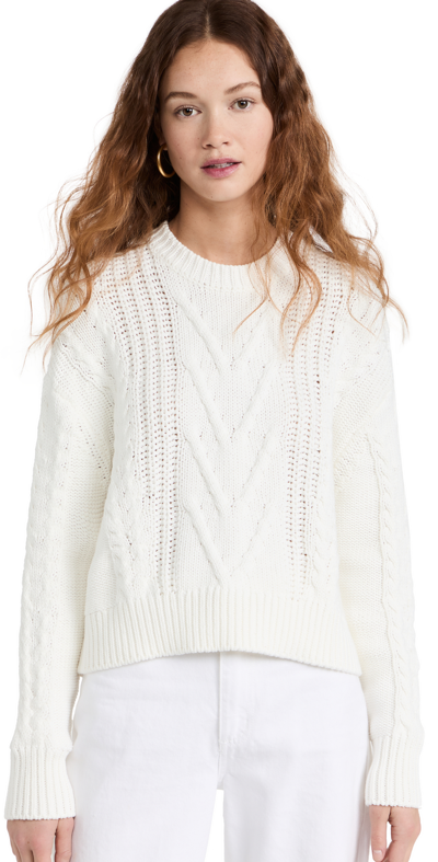 Pistola Denim Eva Cable Knit Sweater In Leche