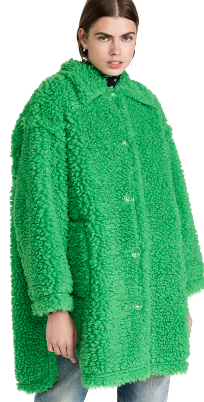 Stand Studio Studio Gwen Faux Fur Coat In Green
