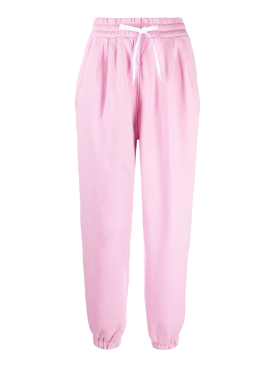 Miu Miu Womens Bianco Logo-print Collared Cotton Top S In Pink