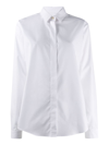 Saint Laurent White Classic Cotton Shirt In Animal Print