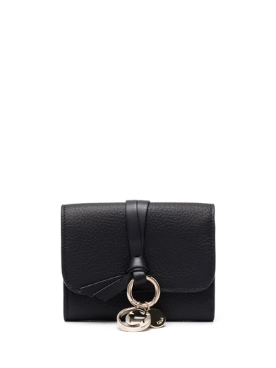 Chloé Logo Tri-fold Wallet In Black