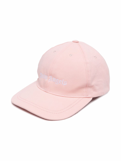 Palm Angels Logo-embroidered Cotton Baseball Cap In Pink