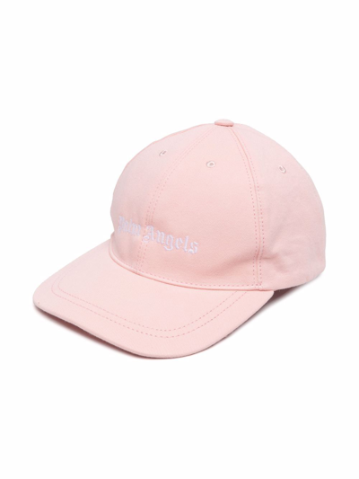 Palm Angels Kids' Embroidered-logo Baseball Cap In Pink