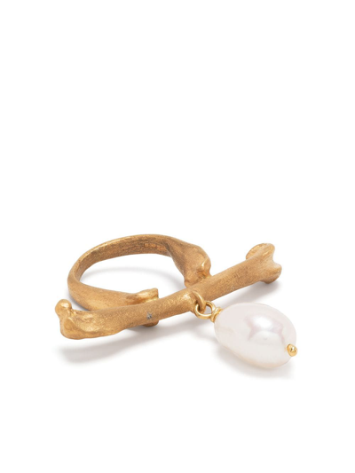 Claire English Nassau Pearl Ring In Gold