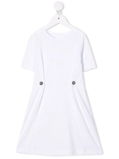 Givenchy Kids' Decorative-buttons Cotton Dress In White