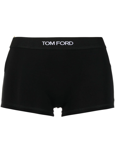 Tom Ford Black Logo Boxer Boy Shorts