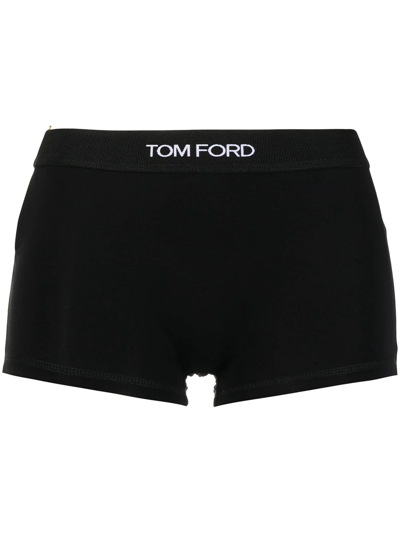 Tom Ford Black Modal Signature Boy Shorts In Lb999 Black